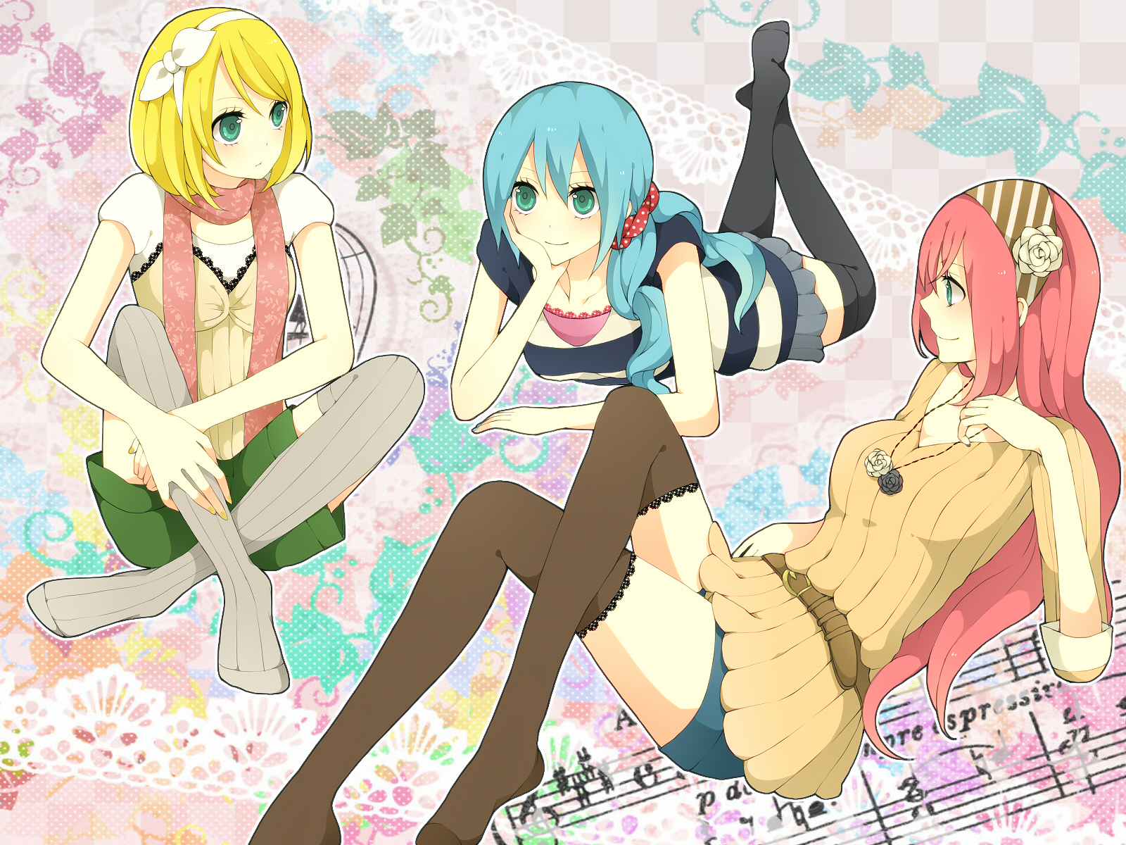 Baixe gratuitamente a imagem Anime, Vocaloid, Hatsune Miku, Luka Megurine, Rin Kagamine na área de trabalho do seu PC