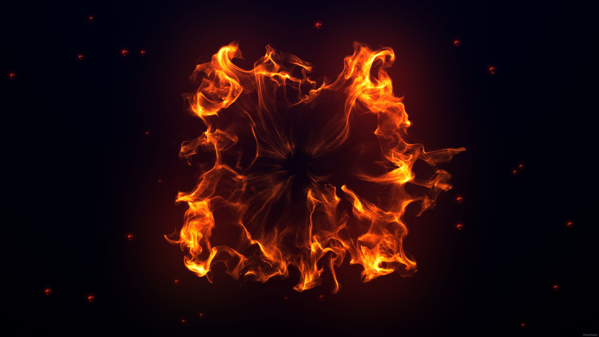Free download wallpaper Fire, Flame, Artistic, Sparkles on your PC desktop