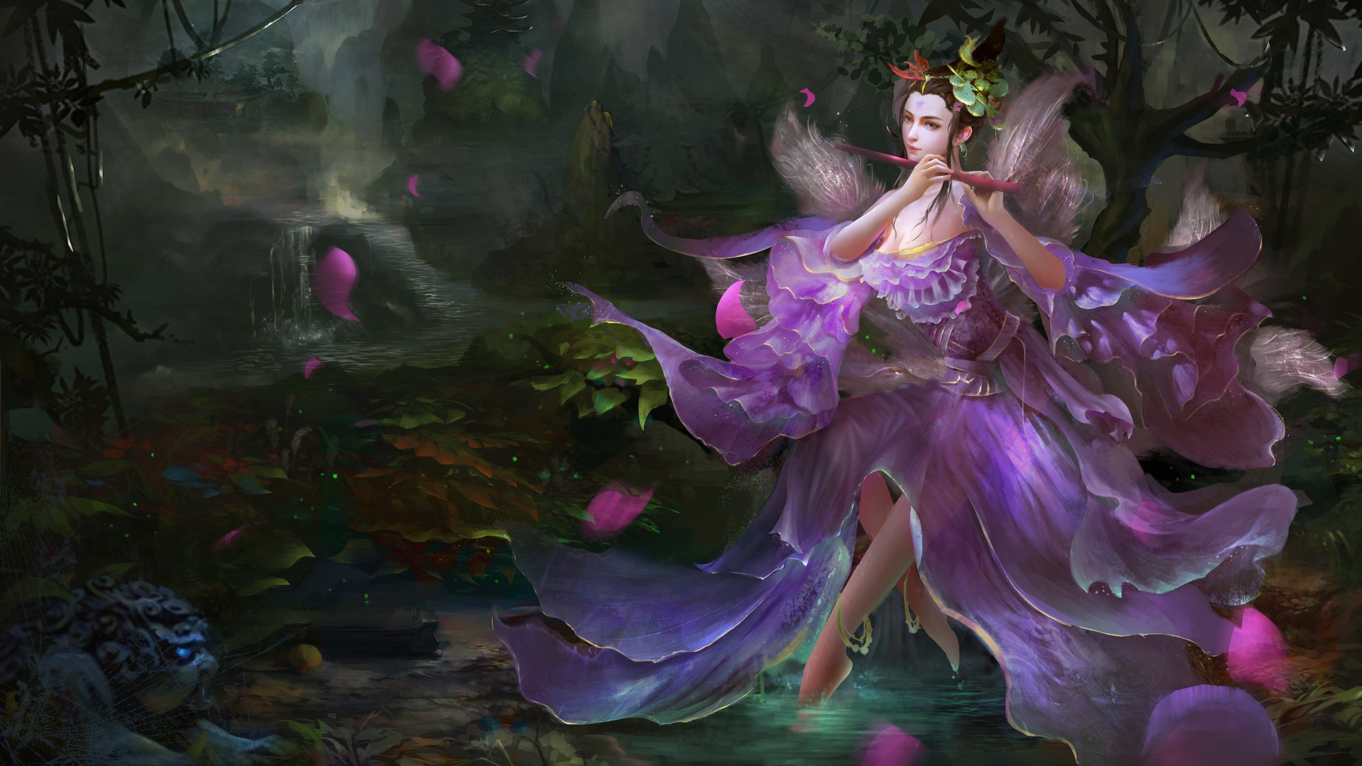 Download mobile wallpaper Fantasy, Fairy, Pink Dress for free.