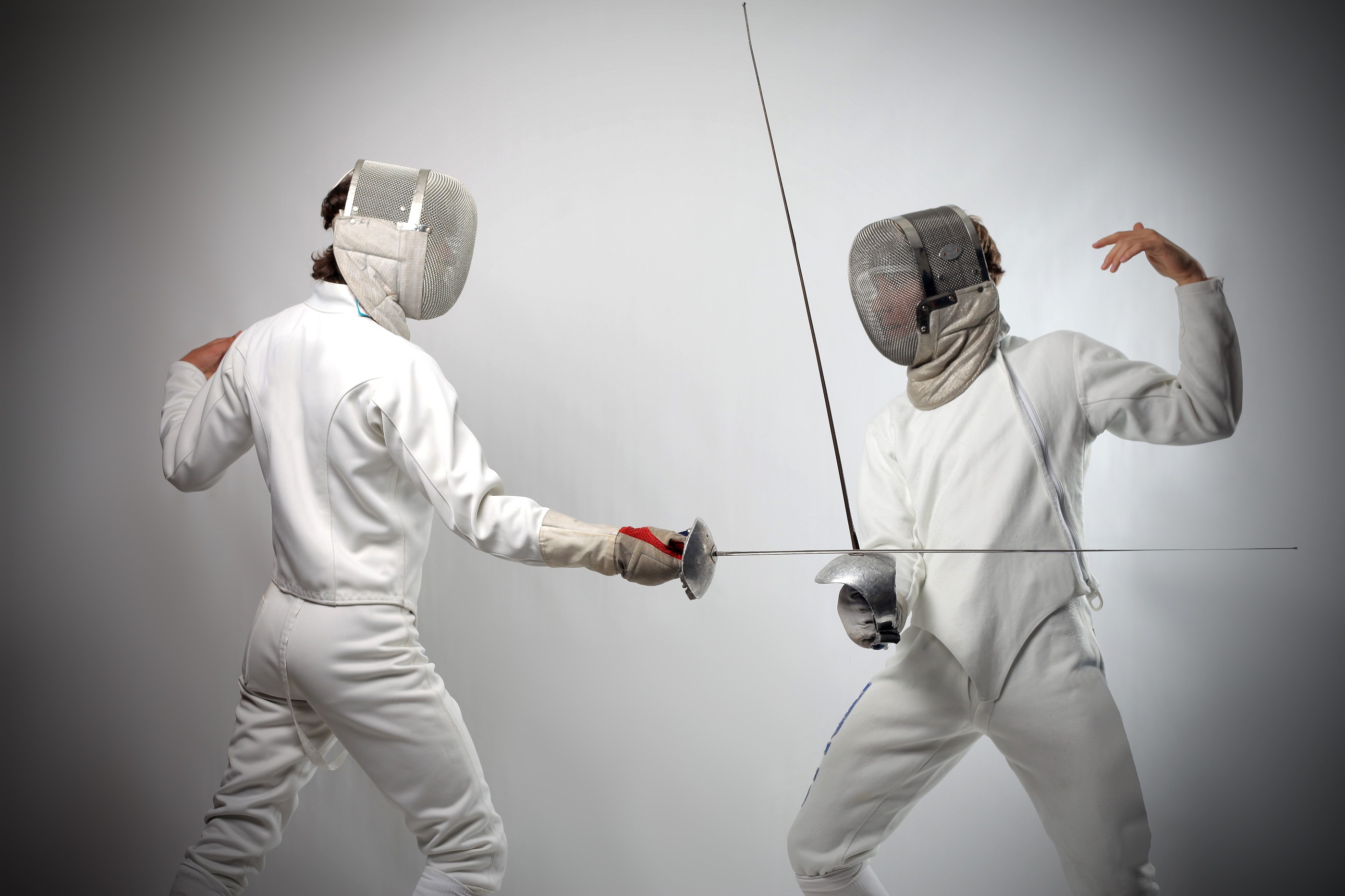 fencing, sports, white background