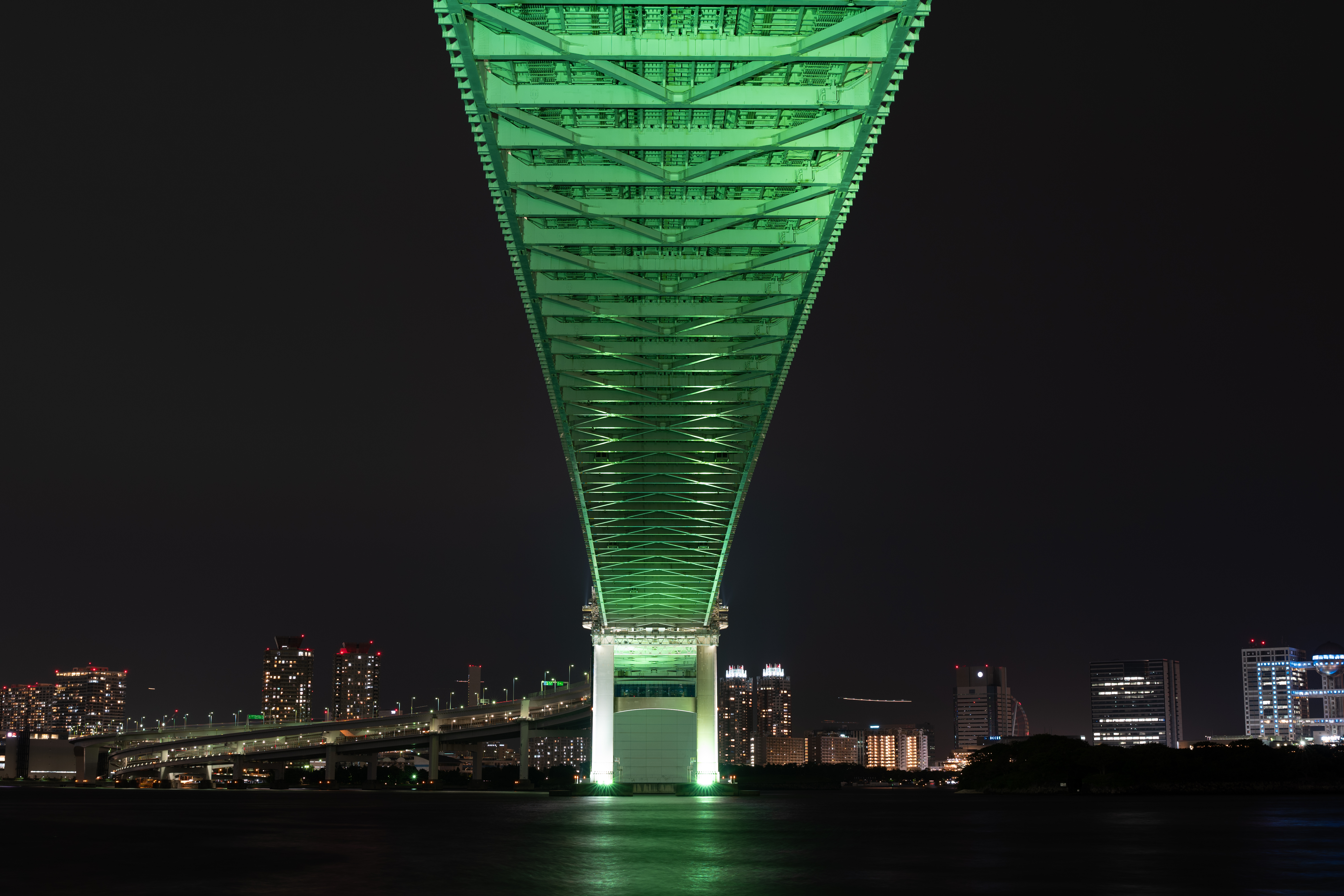 Скачать картинку Мост, Города, Япония, Ночной Город, Токио в телефон бесплатно.