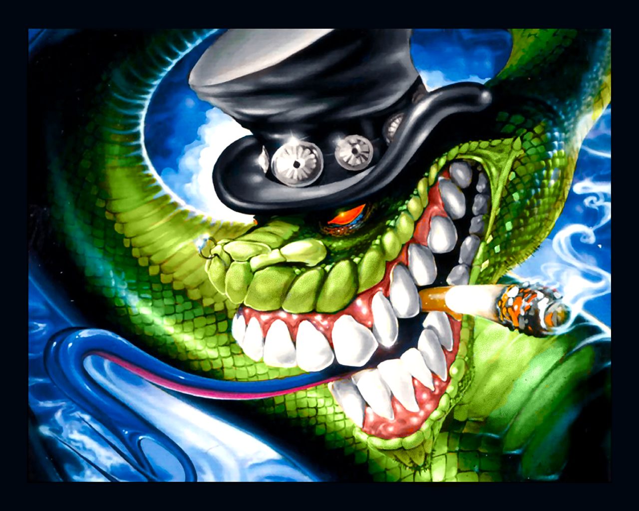 Free download wallpaper Animal, Snake, Artistic on your PC desktop