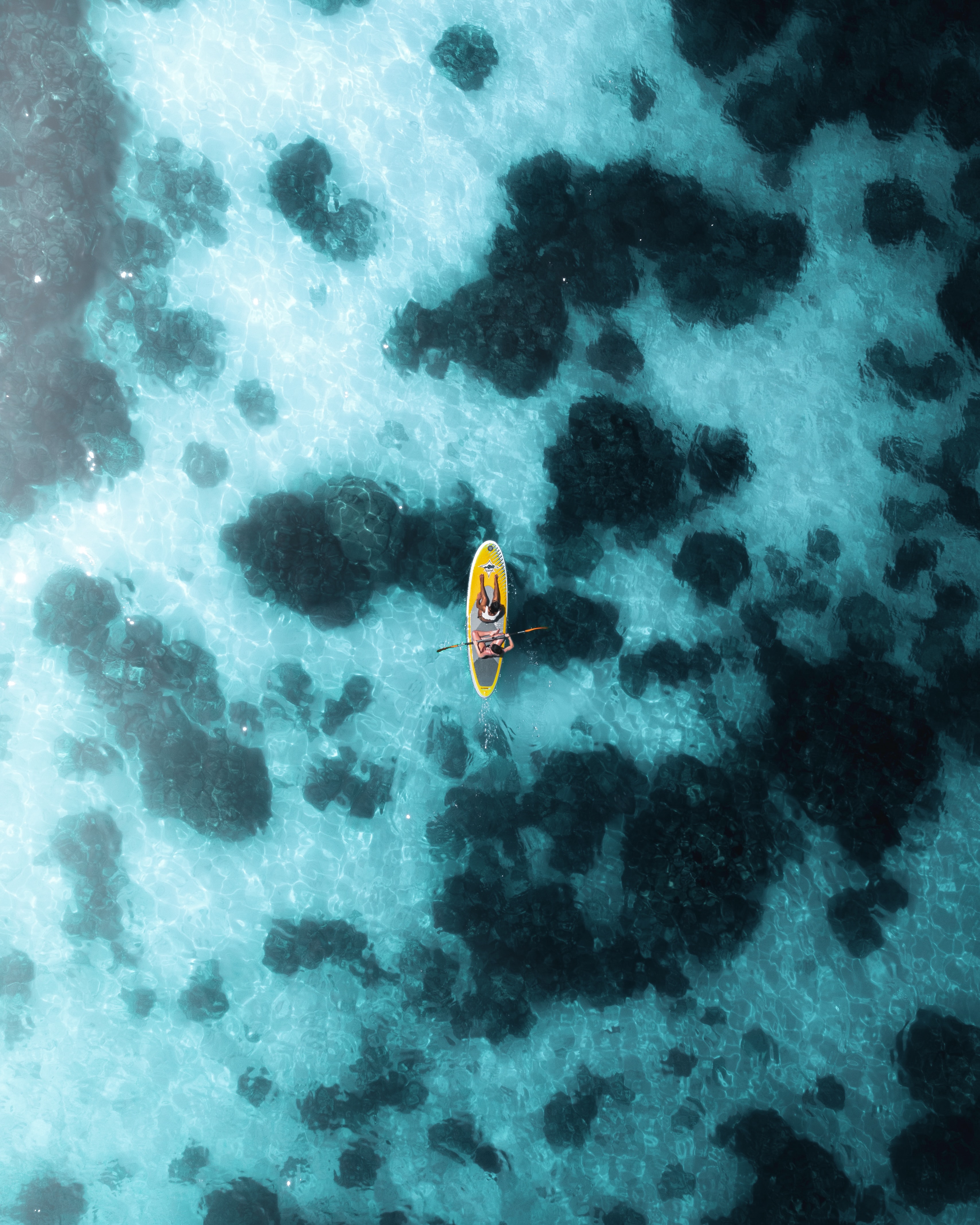 Free download wallpaper View From Above, Miscellanea, Miscellaneous, Canoe, Boat, Ocean on your PC desktop