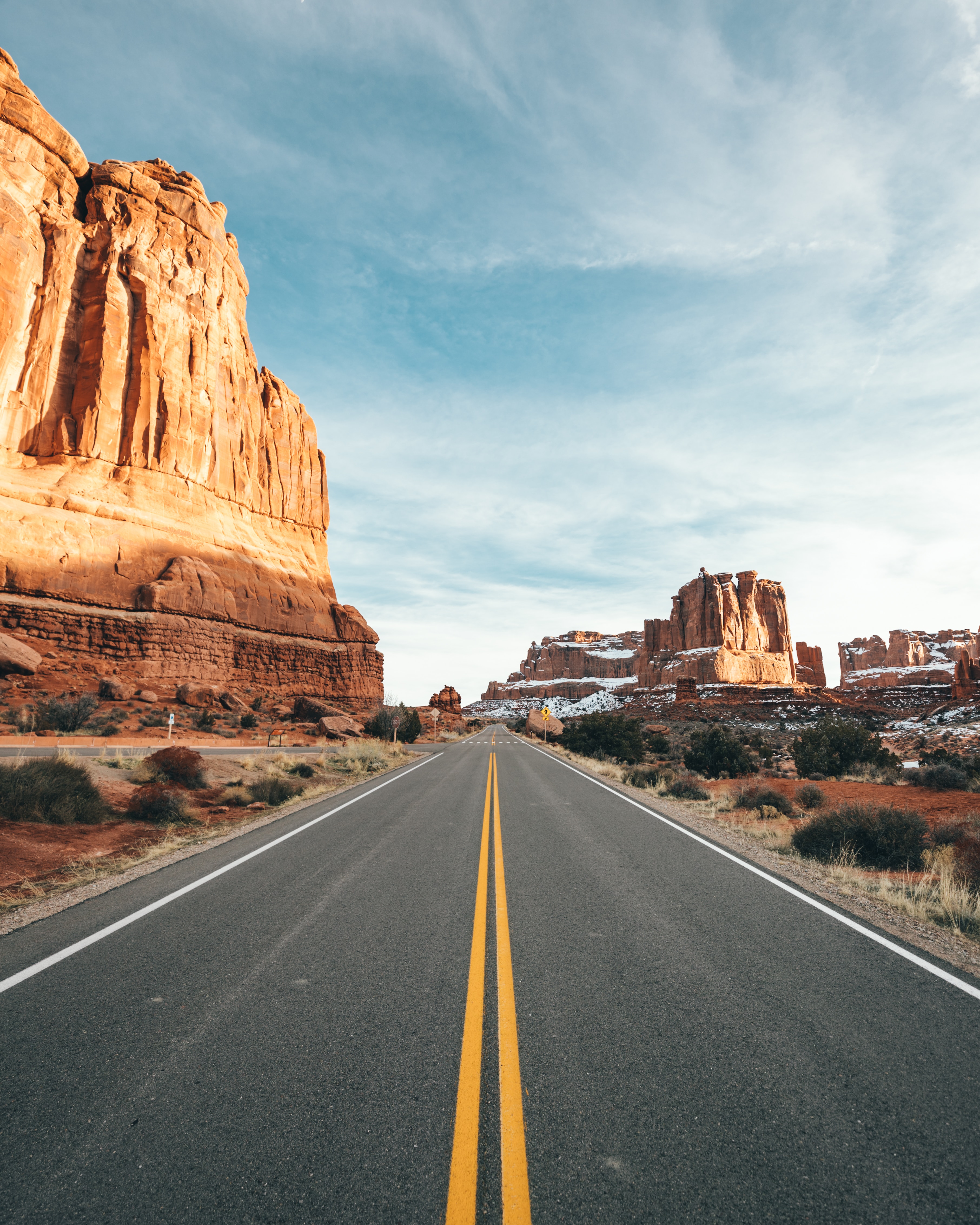 Download mobile wallpaper Rocks, Road, Canyon, Nature, Desert for free.