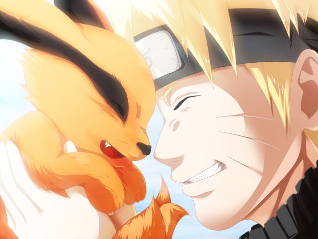 Baixar papel de parede para celular de Anime, Naruto, Naruto Uzumaki, Kurama (Naruto) gratuito.