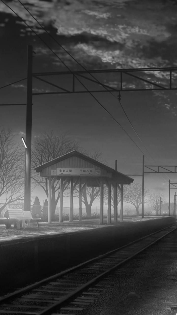 Download mobile wallpaper Anime, Train, Train Station for free.