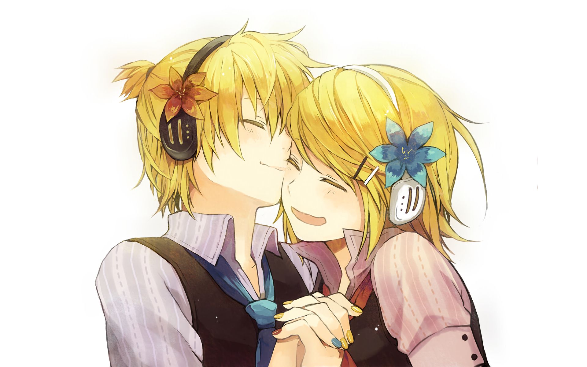 Download mobile wallpaper Anime, Vocaloid, Rin Kagamine, Len Kagamine for free.