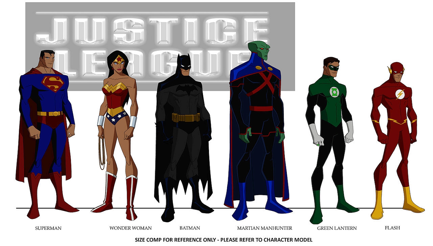 comics, justice league of america, batman, dc comics, flash, green lantern, hal jordan, justice league, justice league: crisis on two earths, martian manhunter, superman, wally west, wonder woman