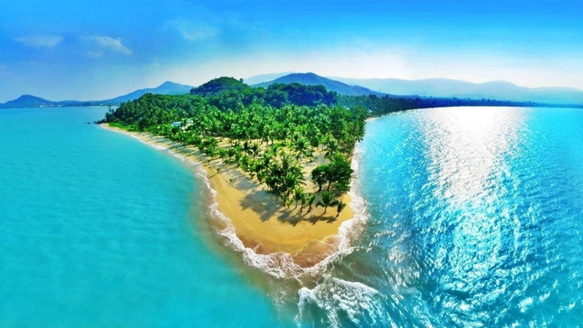 Descarga gratis la imagen Naturaleza, Playa, Árbol, Océano, Zona Tropical, Isla, Tropical, Tailandia, Tierra/naturaleza, Palmera en el escritorio de tu PC