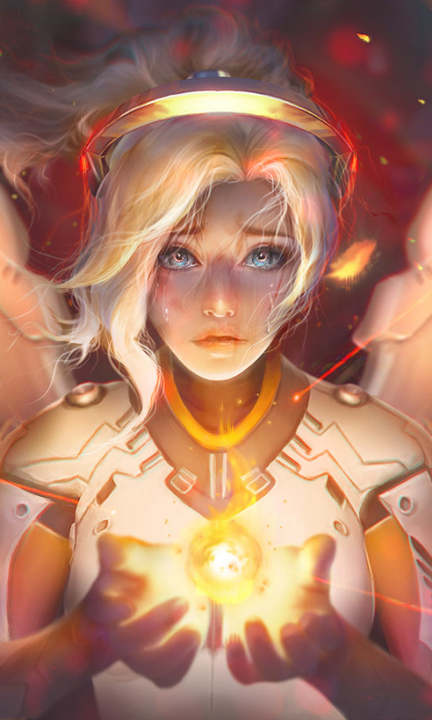 Handy-Wallpaper Engel, Blond, Blondinen, Overwatch, Computerspiele, Barmherzigkeit (Overwatch) kostenlos herunterladen.