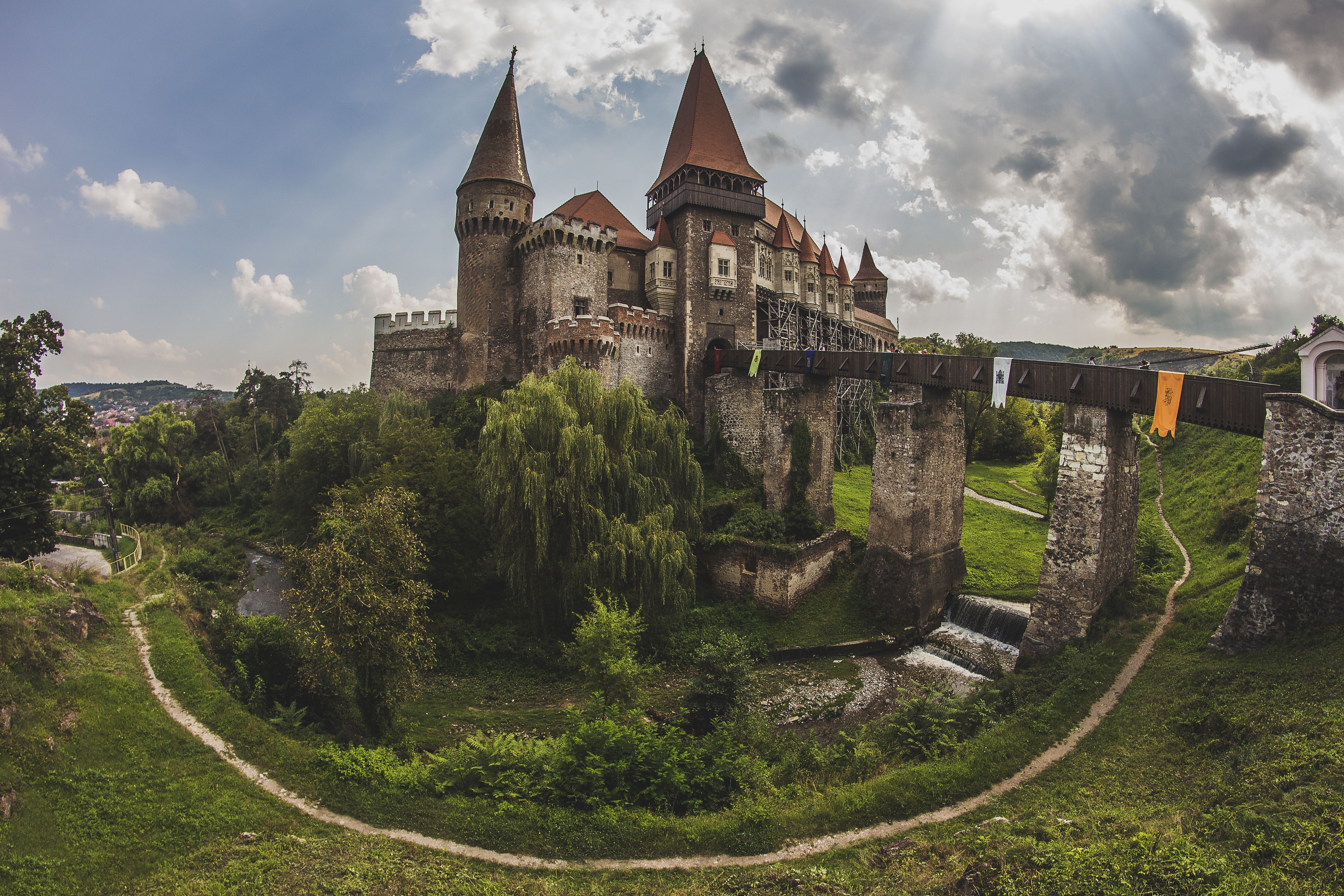 383142 скачать картинку замки, замок, сделано человеком, мост, здание, венгрия - обои и заставки бесплатно