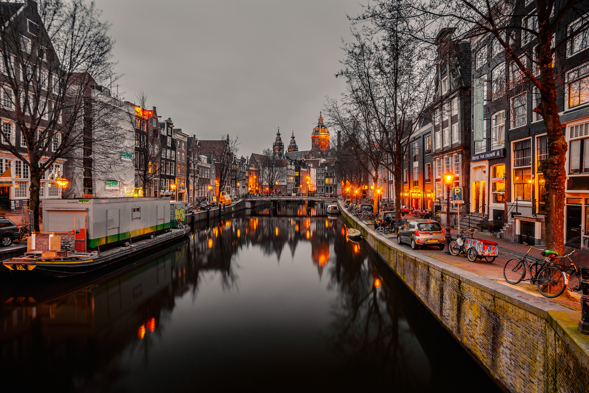 393908 скачать картинку дом, сумерки, города, амстердам, сделано человеком, канал, город, нидерланды - обои и заставки бесплатно