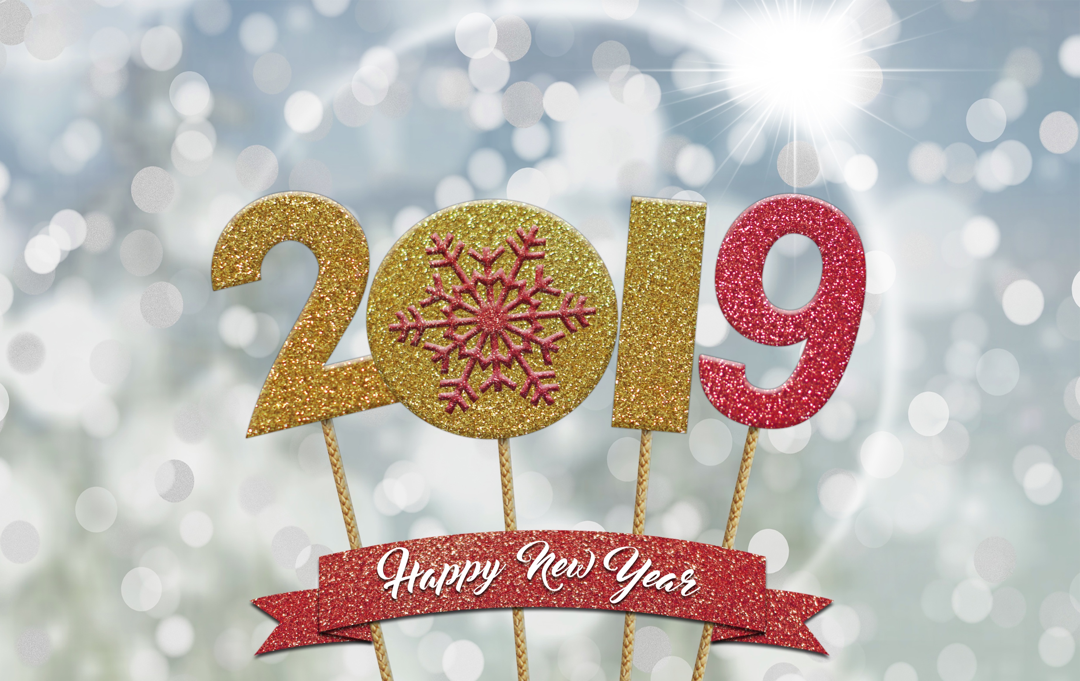 Handy-Wallpaper Feiertage, Frohes Neues Jahr, Neujahr 2019 kostenlos herunterladen.