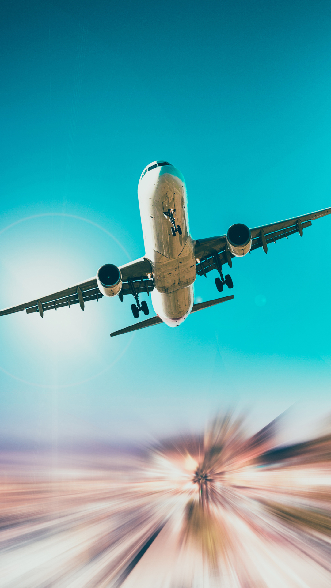 Download mobile wallpaper Aircraft, Vehicle, Passenger Plane, Vehicles, Motion Blur for free.