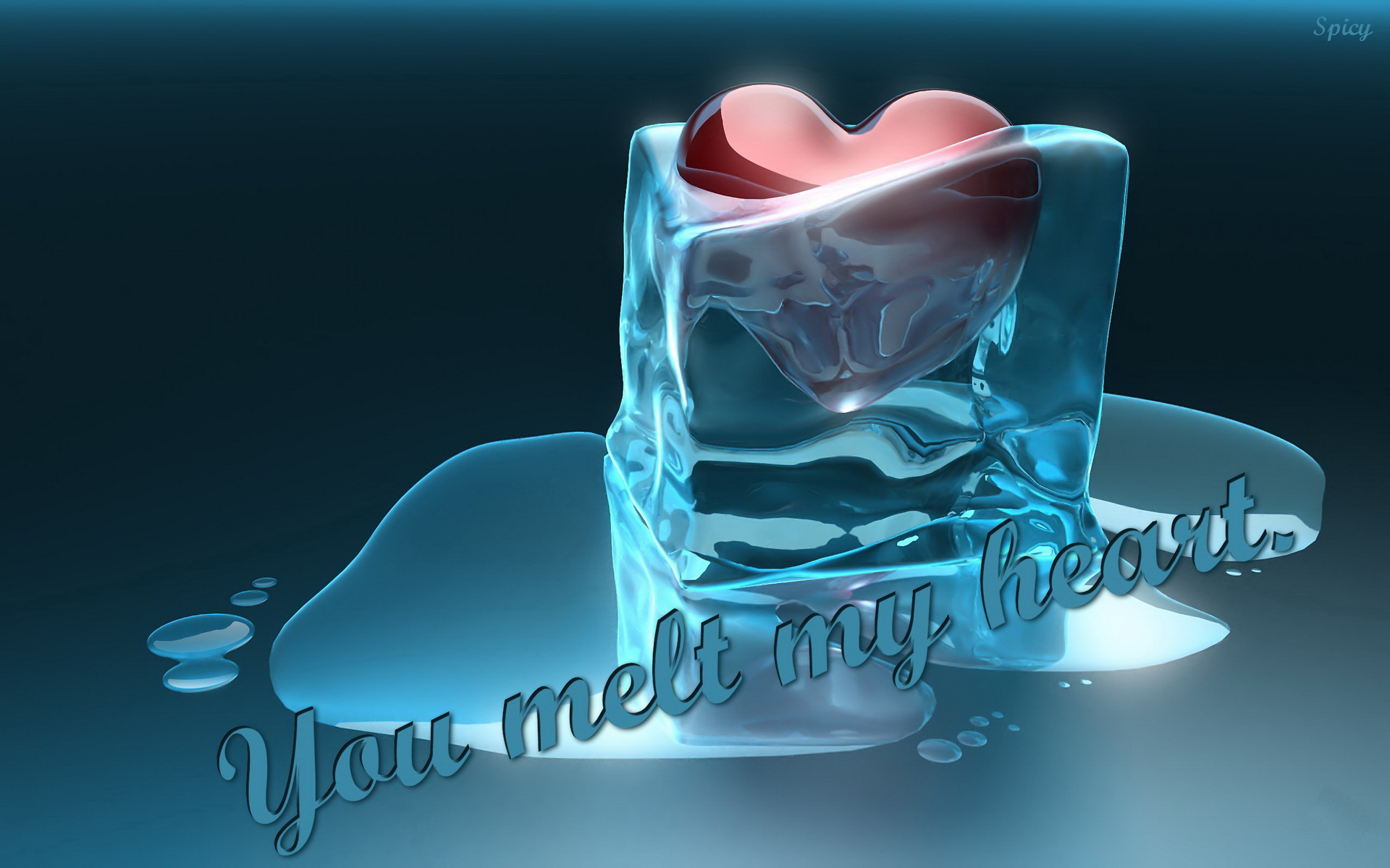 Download mobile wallpaper Valentine's Day, Holiday, Heart, Ice Cube for free.