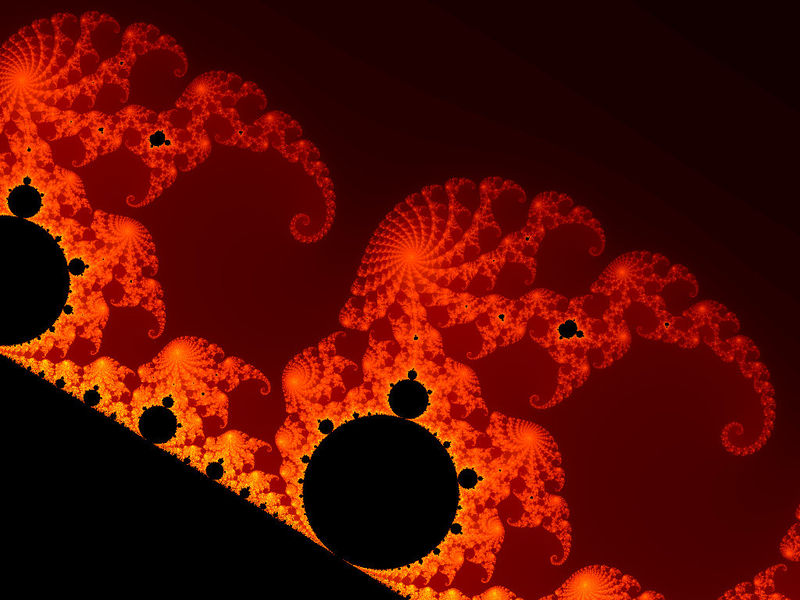 design, abstract, fractal, orange (color), red