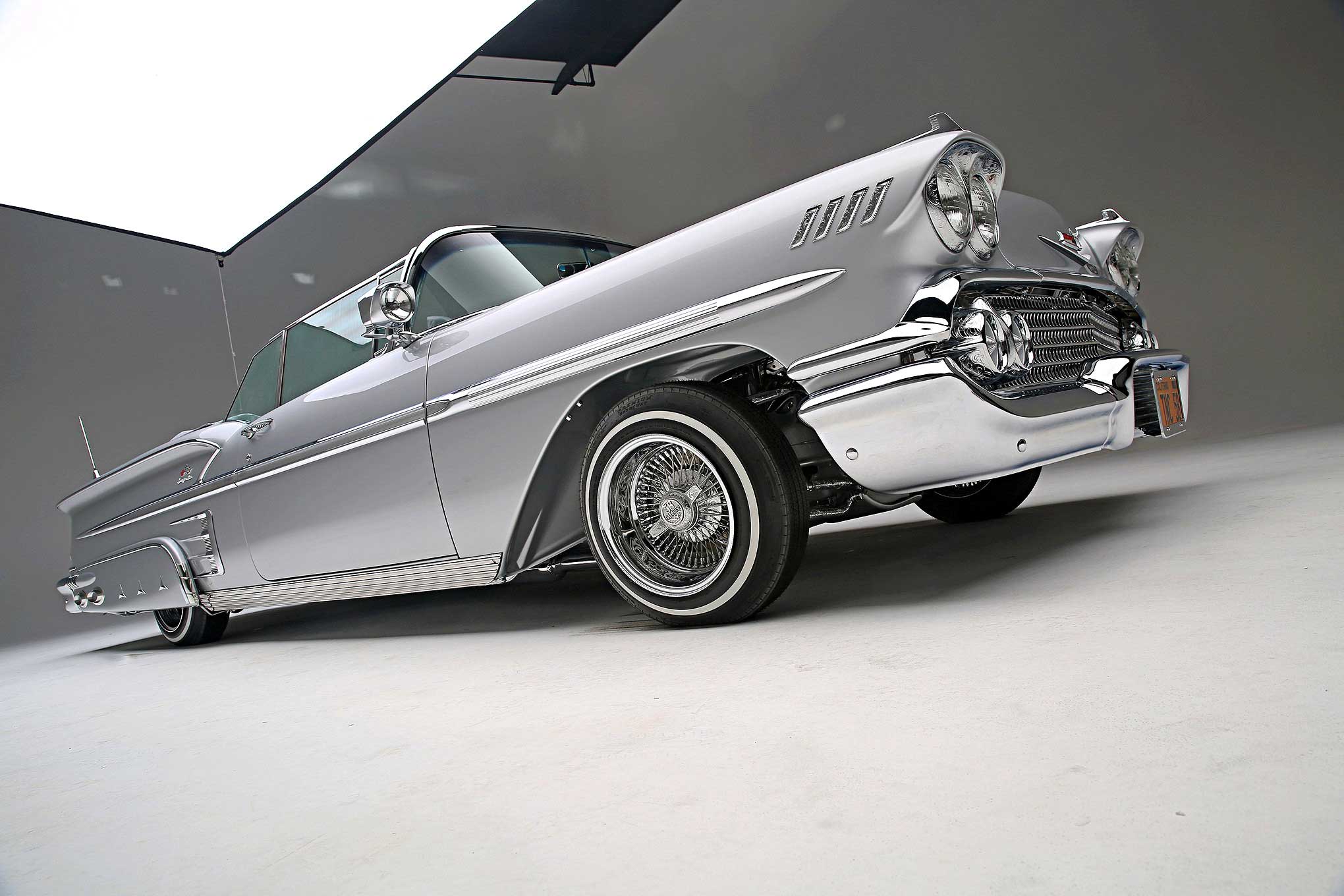 392711 Hintergrundbild herunterladen fahrzeuge, chevrolet impala cabrio, chevrolet impala cabrio von 1958, lowrider, chevrolet - Bildschirmschoner und Bilder kostenlos