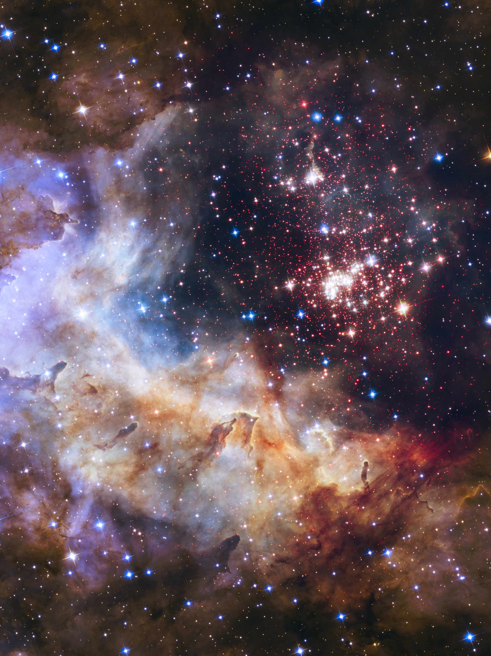 Download mobile wallpaper Stars, Milky Way, Nebula, Galaxy, Space, Sci Fi, Star Cluster for free.