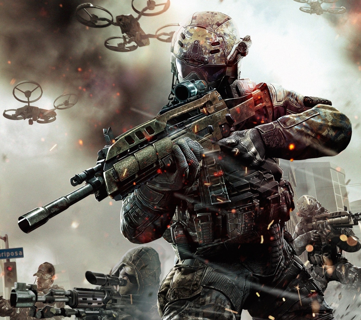 Завантажити шпалери безкоштовно Call Of Duty, Зброя, Солдат, Битва, Відеогра, Штурмова Гвинтівка, Call Of Duty: Black Ops Iii, Call Of Duty: Black Ops Ii картинка на робочий стіл ПК
