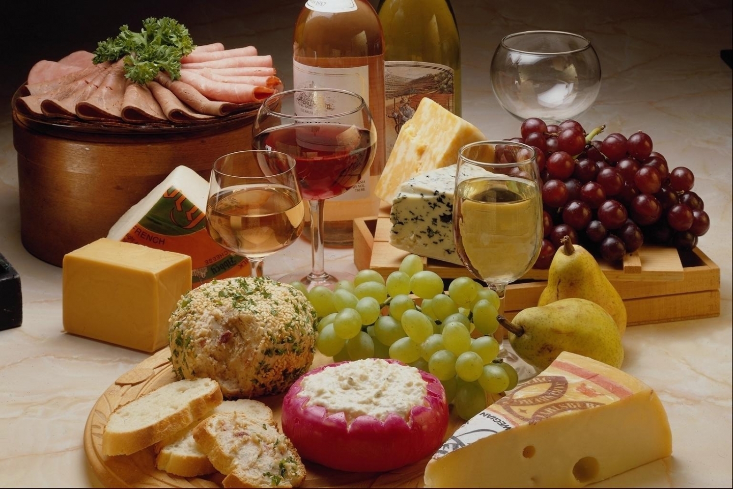 grapes, vine, cheese, food