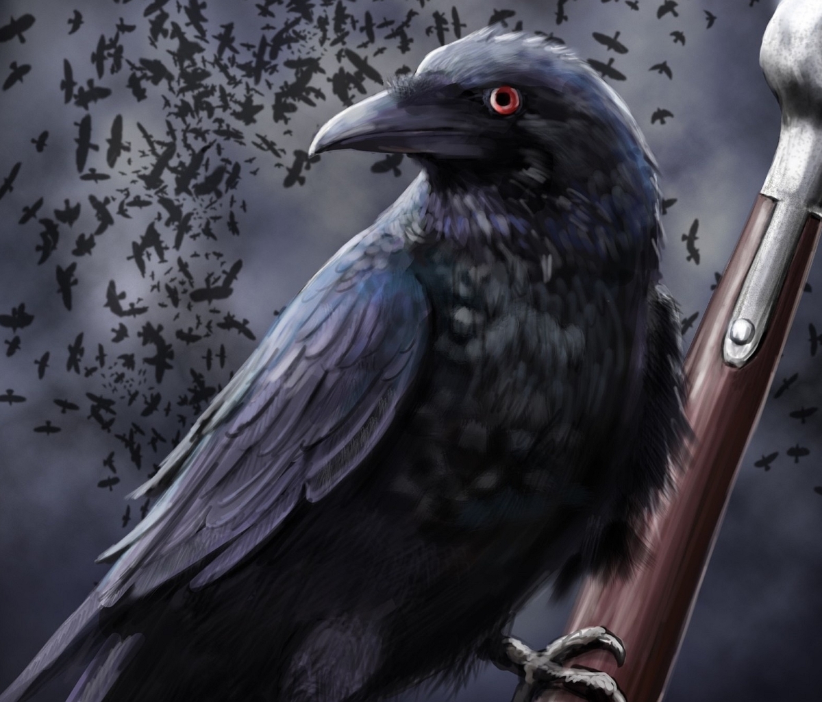 Download mobile wallpaper Fantasy, Bird, Raven, Fantasy Animals for free.