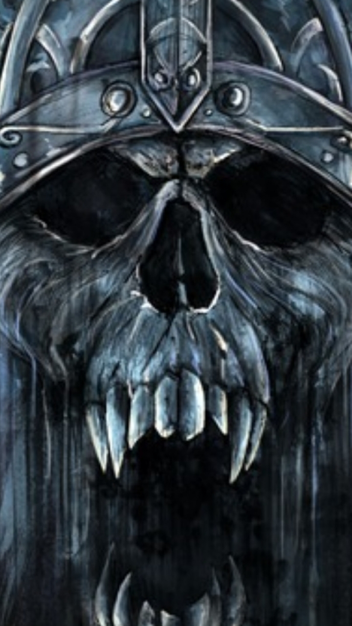 Download mobile wallpaper Dark, Skull for free.