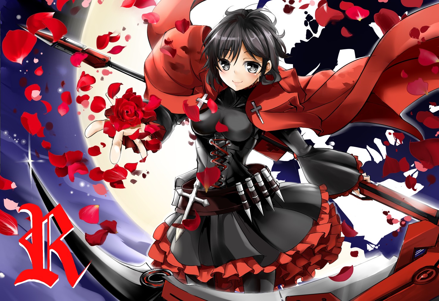 611878 baixar papel de parede anime, rwby, vermelho, ruby rose (rwby) - protetores de tela e imagens gratuitamente