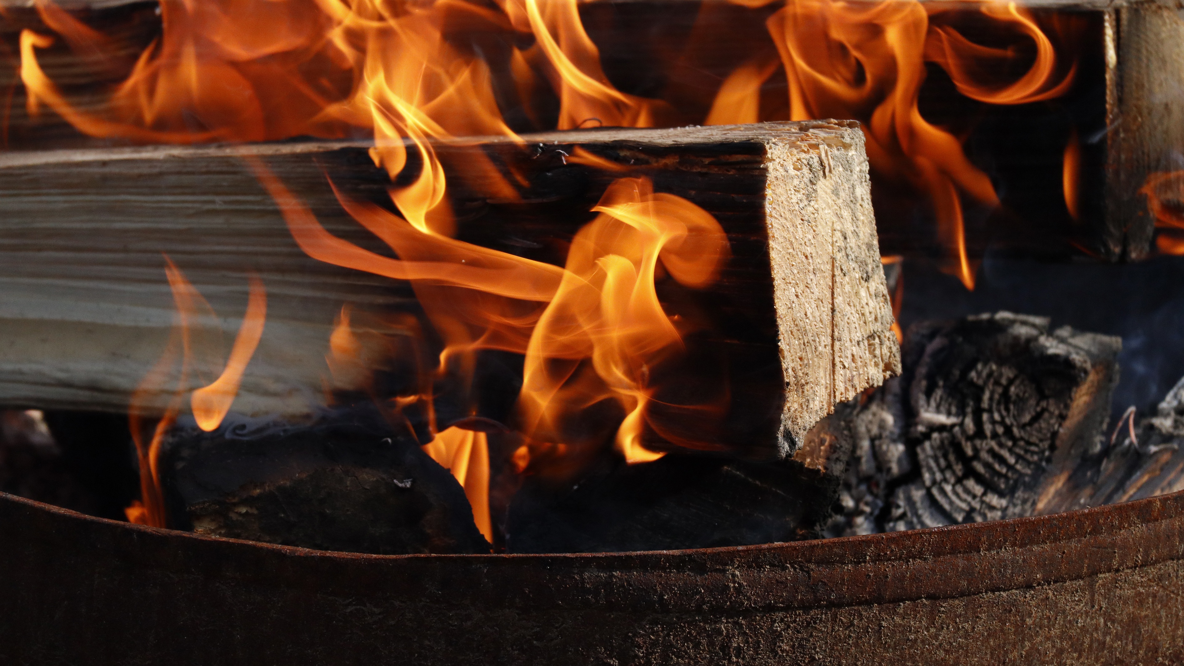 photography, fire, close up, firewood, flame