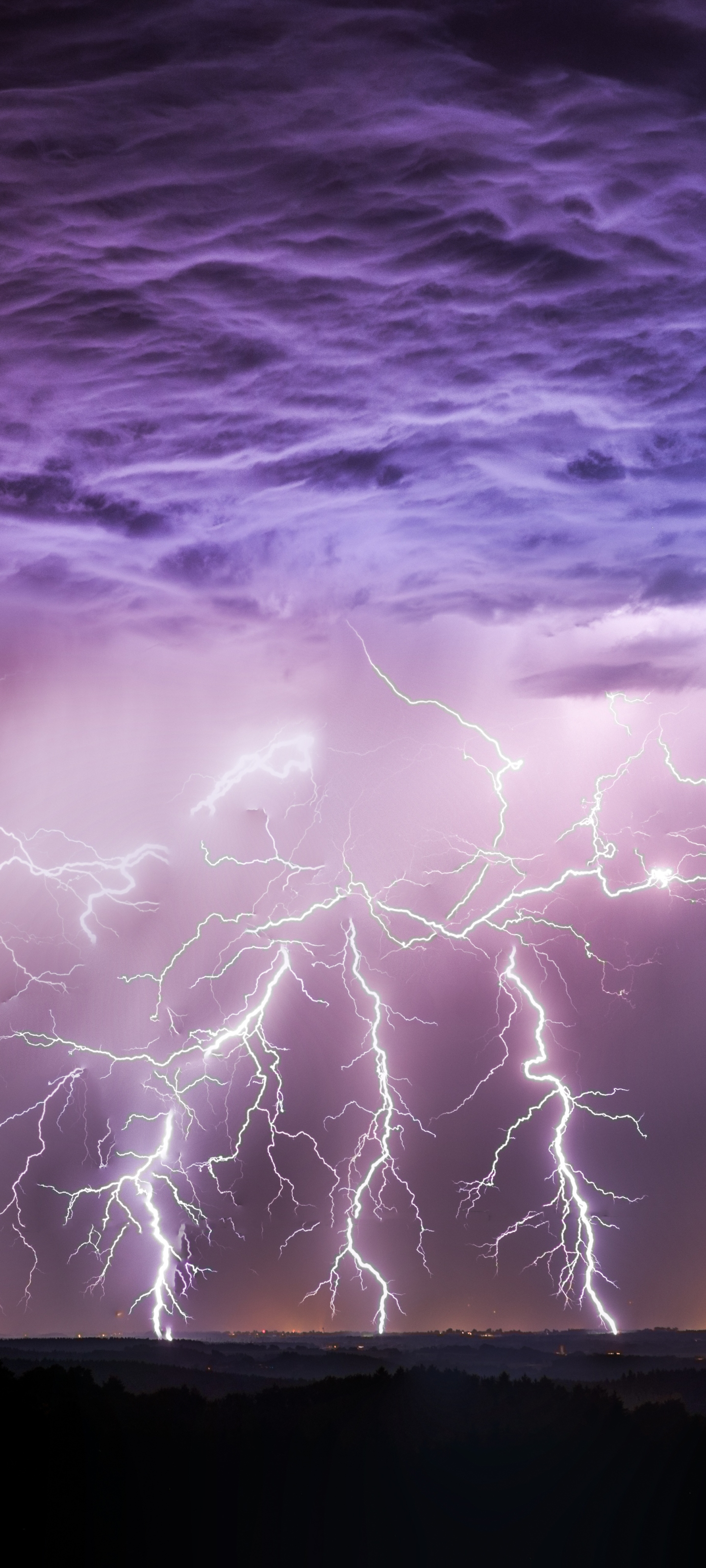 Download mobile wallpaper Night, Lightning, Cloud, Photography for free.