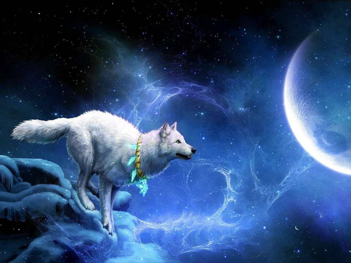 Download mobile wallpaper Animals, Wolfs, Fantasy for free.
