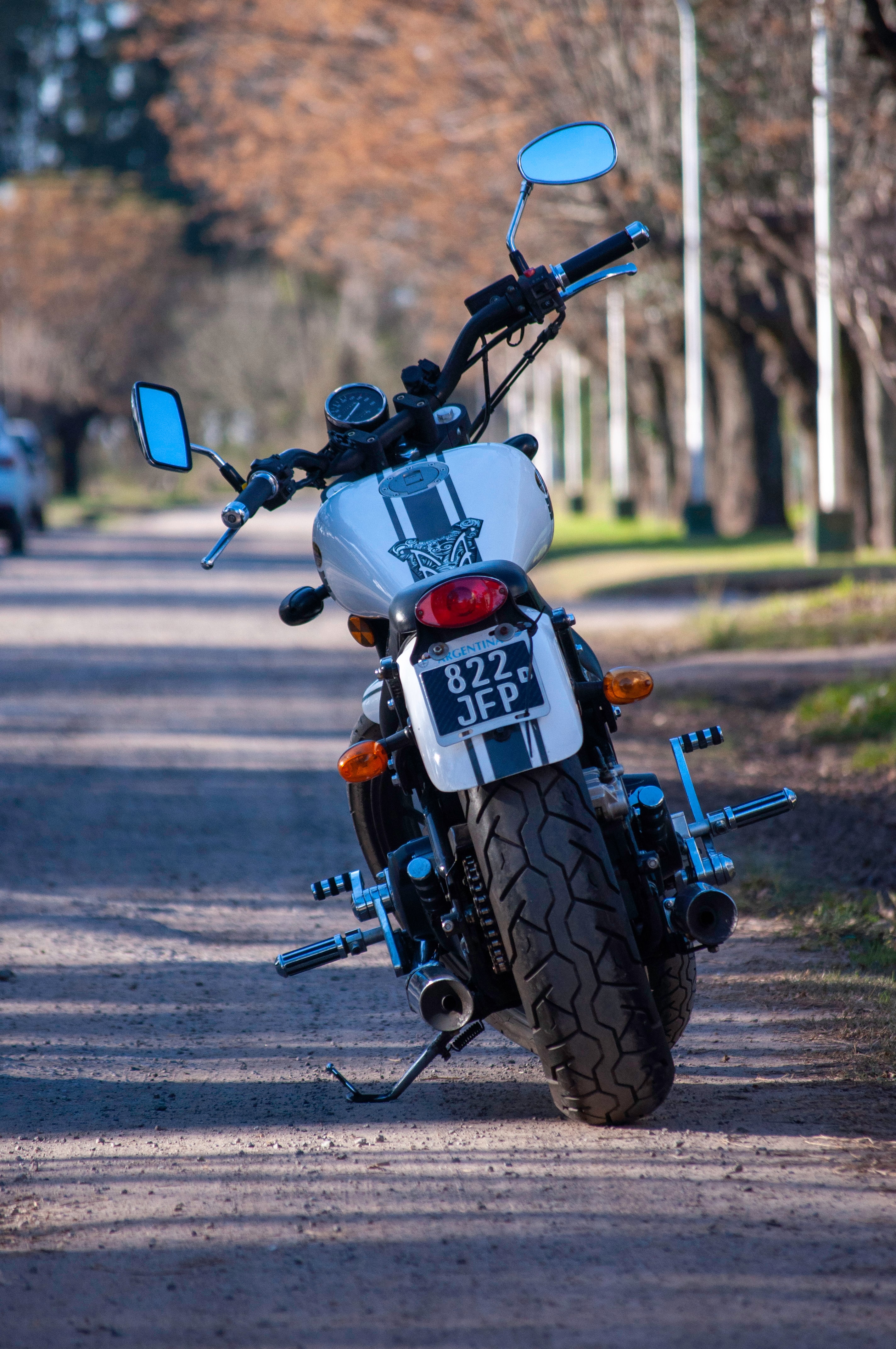 bike, back view, motorcycle, rear view, motorcycles HD wallpaper