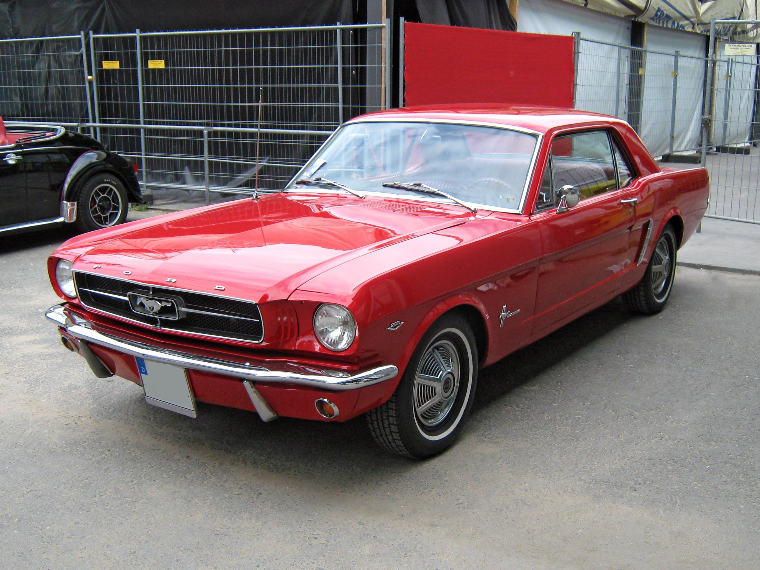 Lock Screen PC Wallpaper front view, ford, mustang, cars, 1965, hard roof