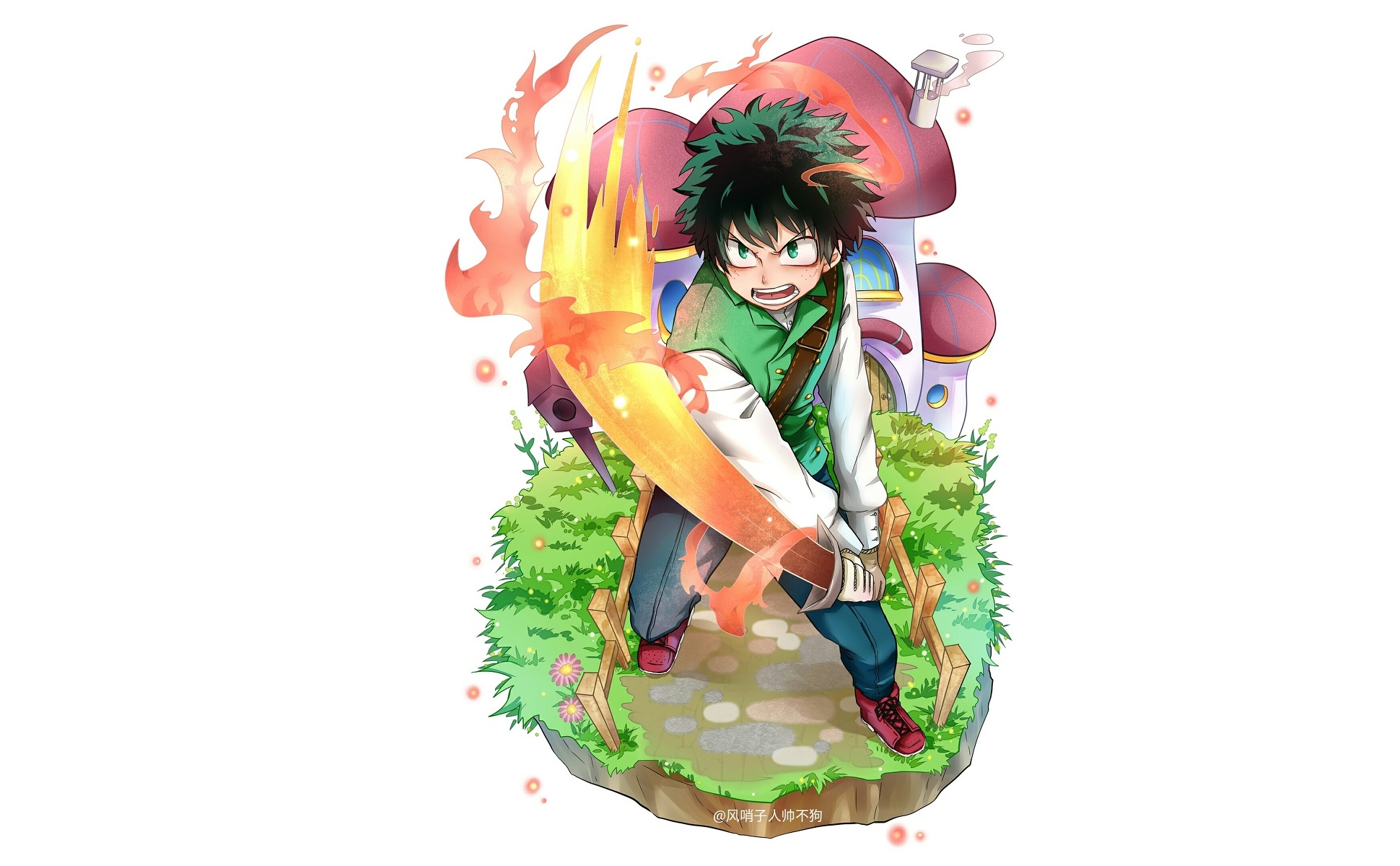 Handy-Wallpaper Animes, Izuku Midoriya, Boku No Hero Academia kostenlos herunterladen.