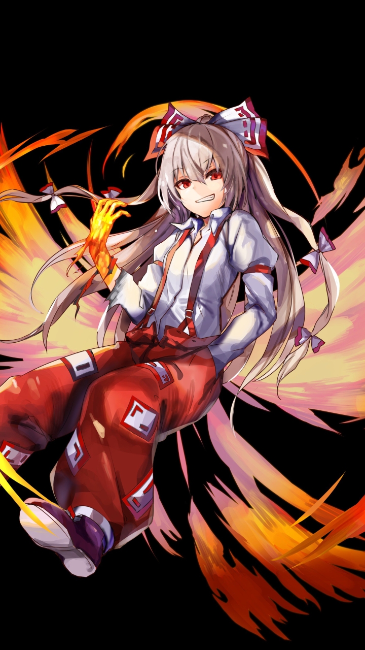 Download mobile wallpaper Anime, Touhou, Fujiwara No Mokou for free.