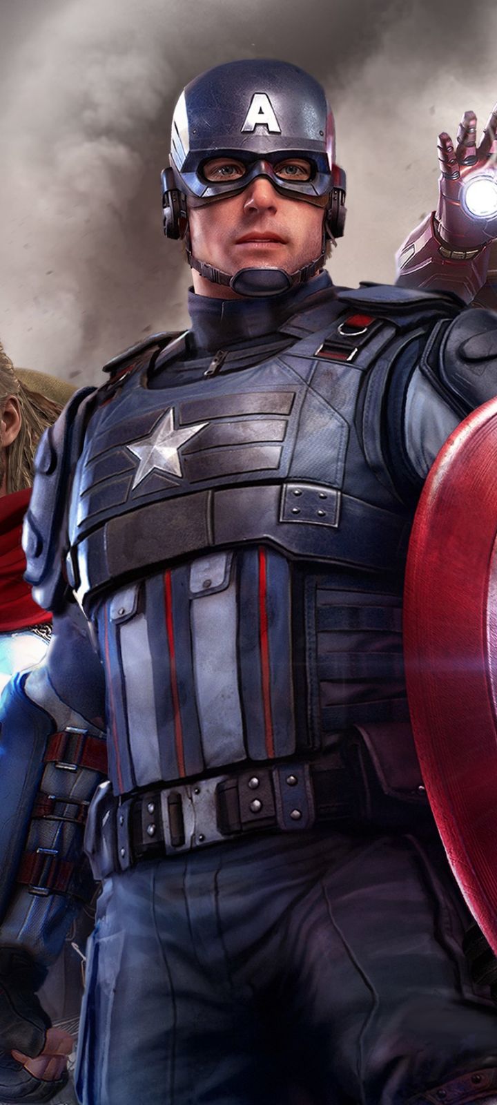 Handy-Wallpaper Computerspiele, Kapitän Amerika, Die Rächer, Marvel's Avengers kostenlos herunterladen.