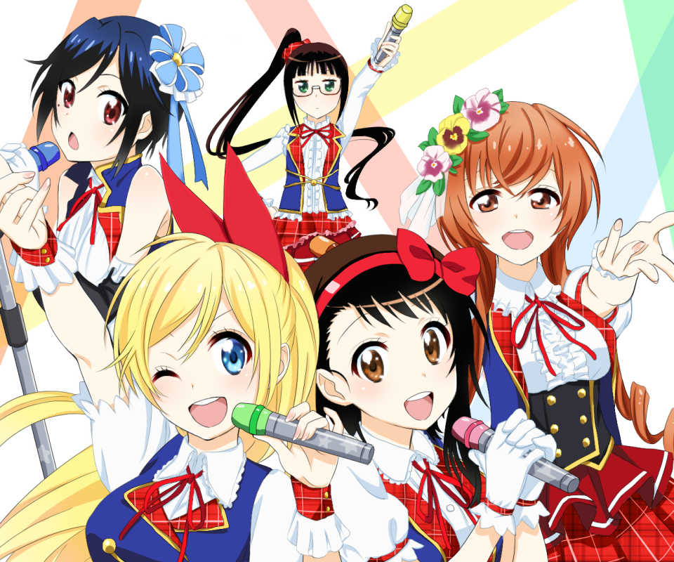 Laden Sie das Animes, Chitoge Kirisaki, Kosaki Onodera, Marika Tachibana, Ruri Miyamoto, Seishirou Tsugumi, Nisekoi-Bild kostenlos auf Ihren PC-Desktop herunter