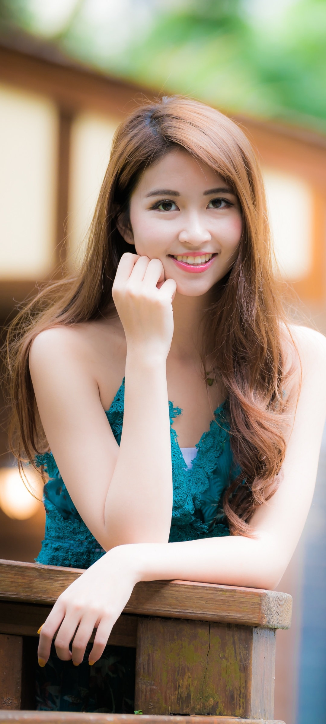 Download mobile wallpaper Smile, Brunette, Model, Women, Asian for free.