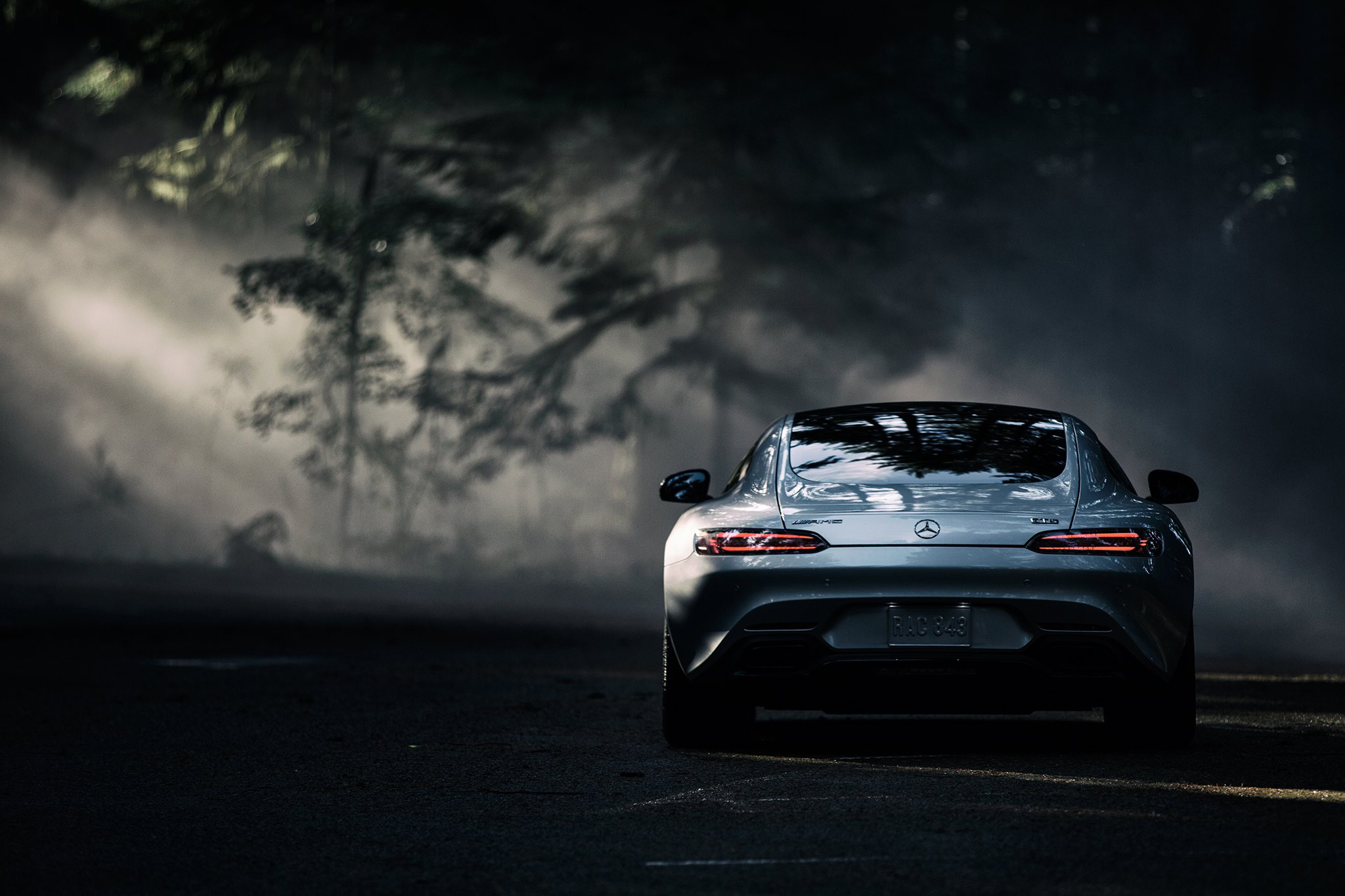 cars, mercedes benz, back view, rear view, amg, gt s, 2016 HD wallpaper