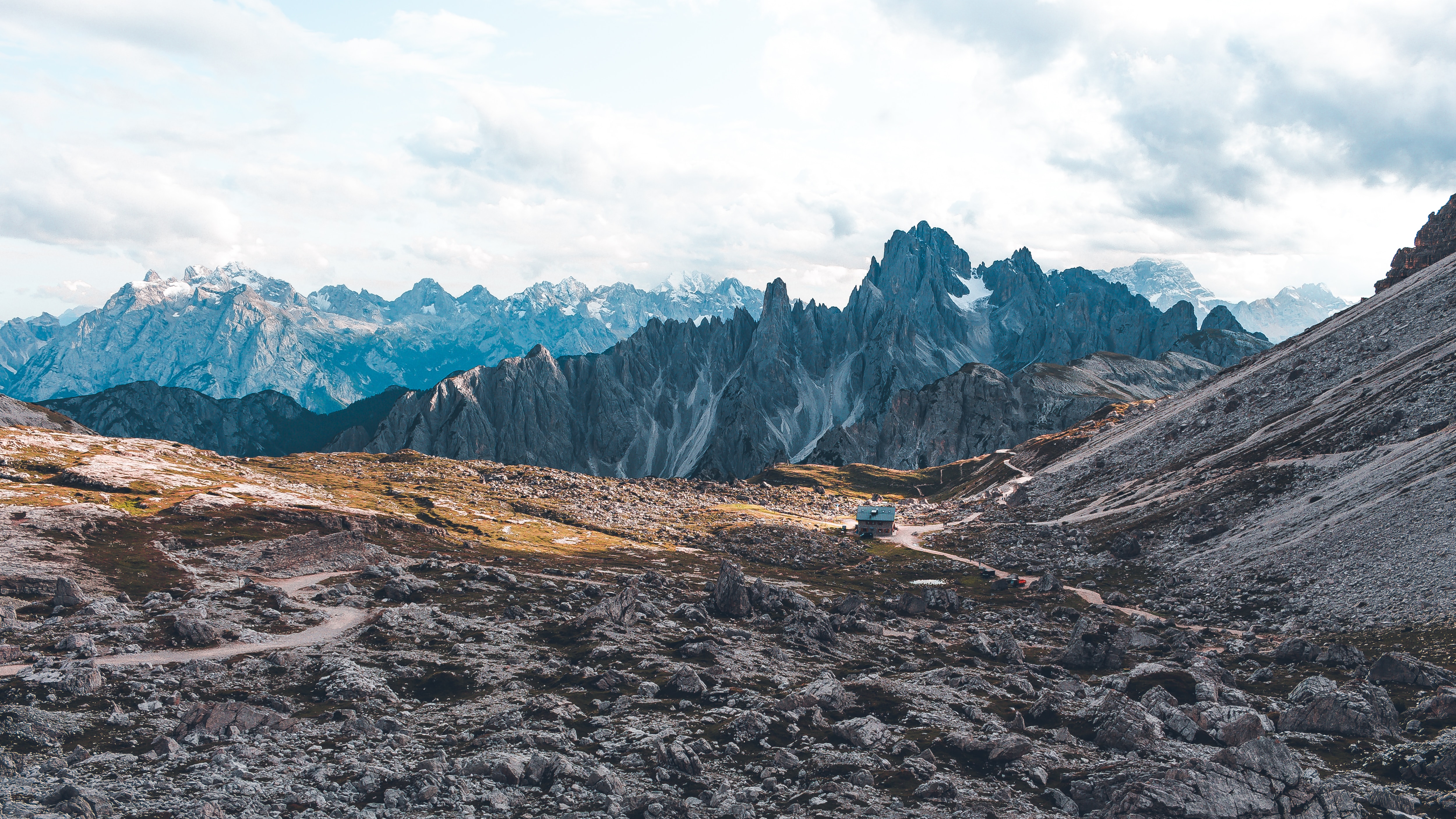 mountains, landscape, nature, building, house, rocky HD for desktop 1080p
