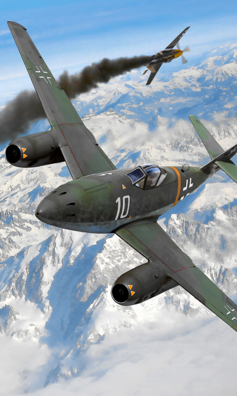 Скачати мобільні шпалери Військовий, Messerschmitt Me 262, Військова Авіація безкоштовно.