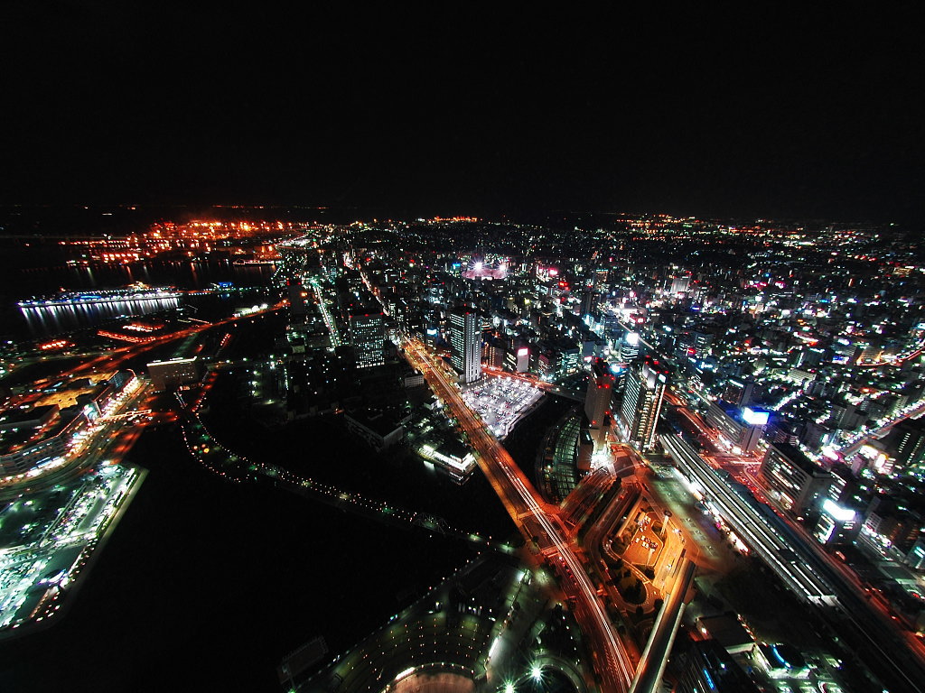 man made, yokohama, city, cityscape, time lapse