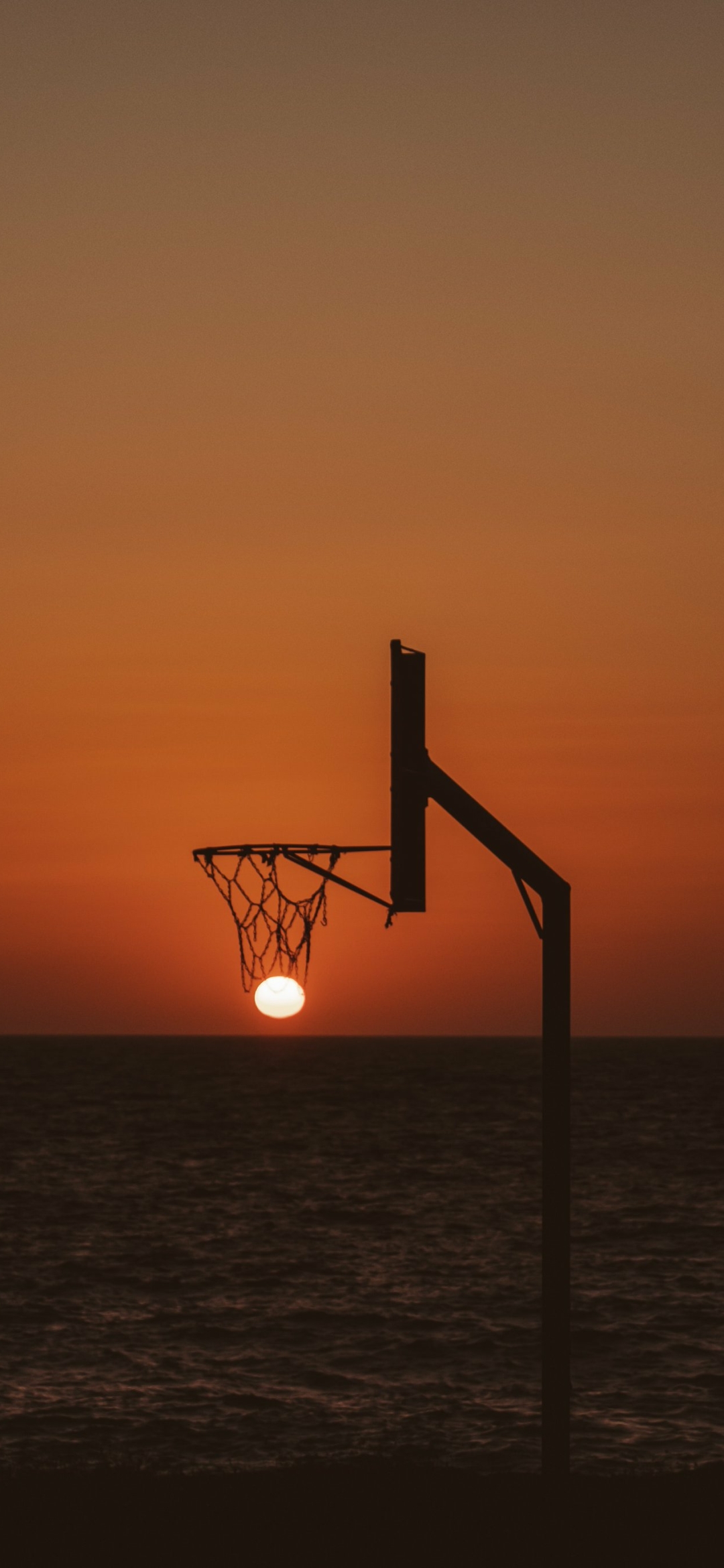 Download mobile wallpaper Sunset, Basketball, Photography for free.