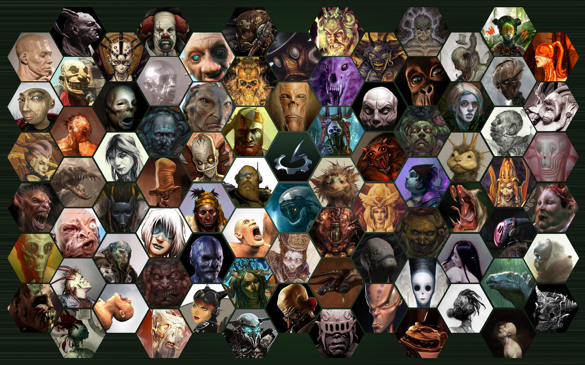 Free download wallpaper Dark, Collage, Artistic, Face, Weird on your PC desktop