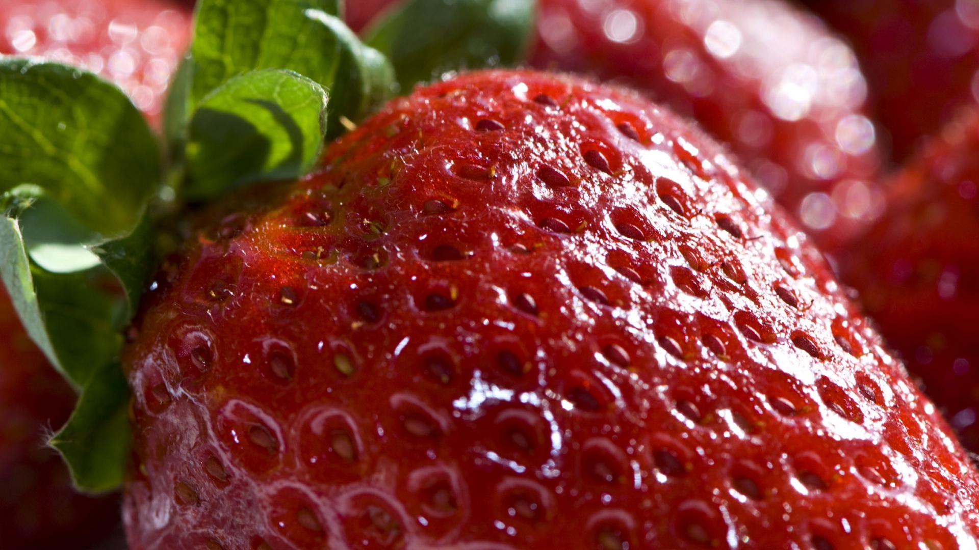 Laden Sie das Obst, Erdbeere, Nahansicht, Beere, Nahrungsmittel-Bild kostenlos auf Ihren PC-Desktop herunter