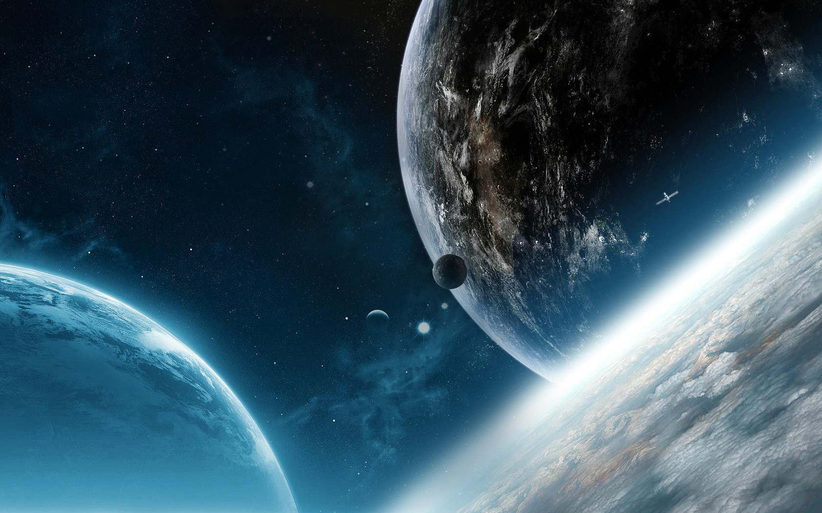 planets, sci fi Desktop home screen Wallpaper
