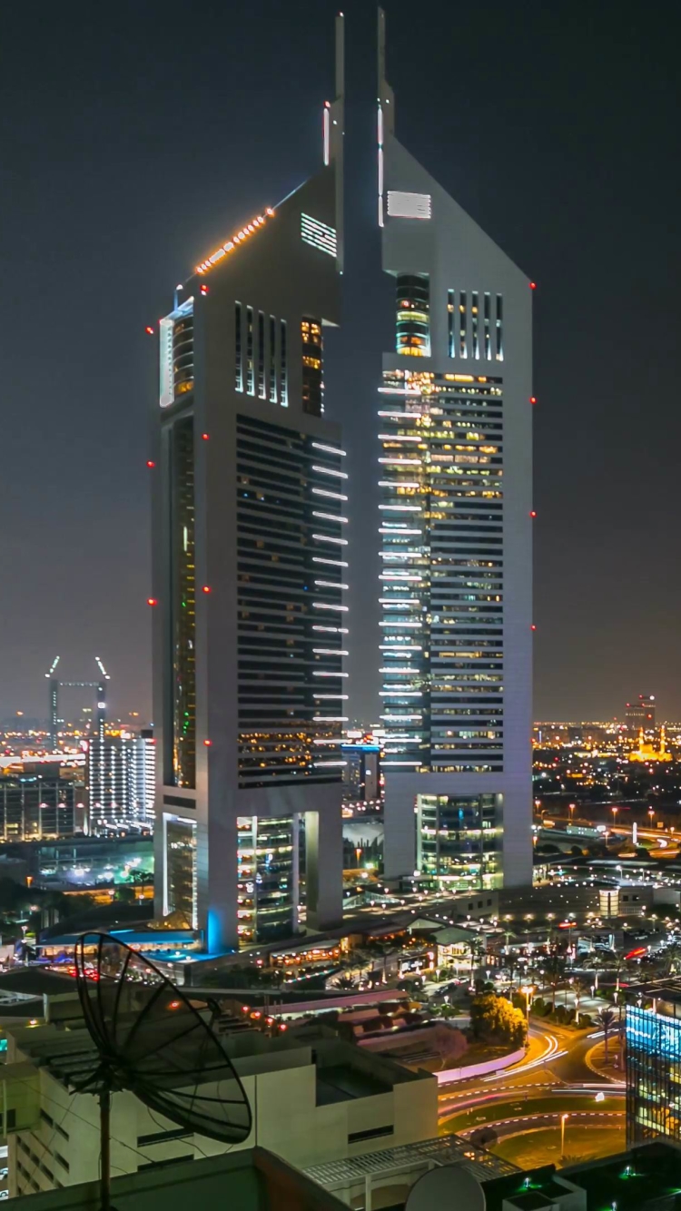 Скачать картинку Дубай, Здание, Объединенные Арабские Эмираты, Строительство, Объединённые Арабские Эмираты, Сделано Человеком, Джумейра Эмирейтс Тауэр Отель в телефон бесплатно.