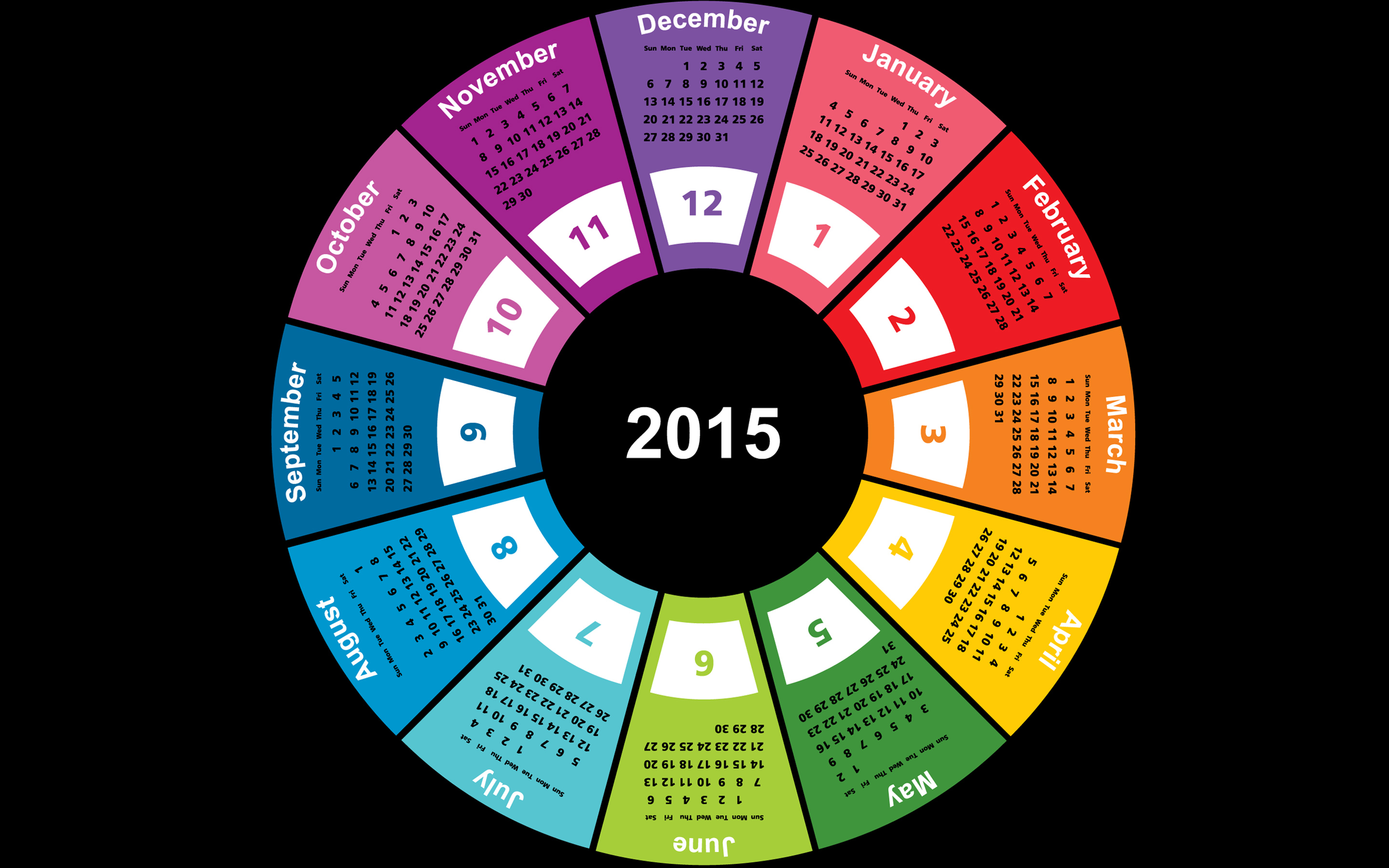Скачать обои бесплатно Разное, Новый Год, Праздник, Календарь, Новый Год 2015 картинка на рабочий стол ПК