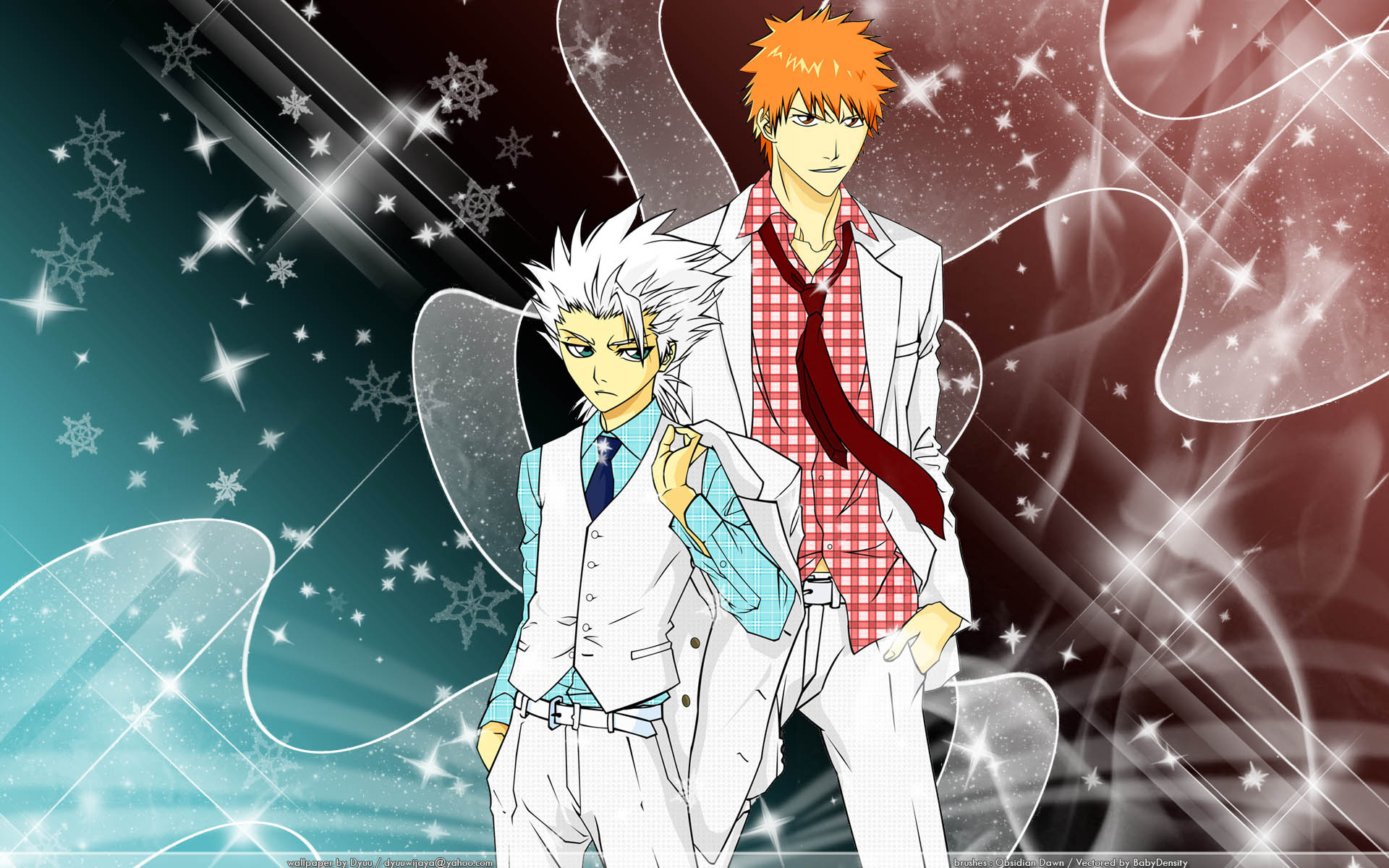 Laden Sie das Bleach, Animes, Ichigo Kurosaki, Tōshirō Hitsugaya-Bild kostenlos auf Ihren PC-Desktop herunter