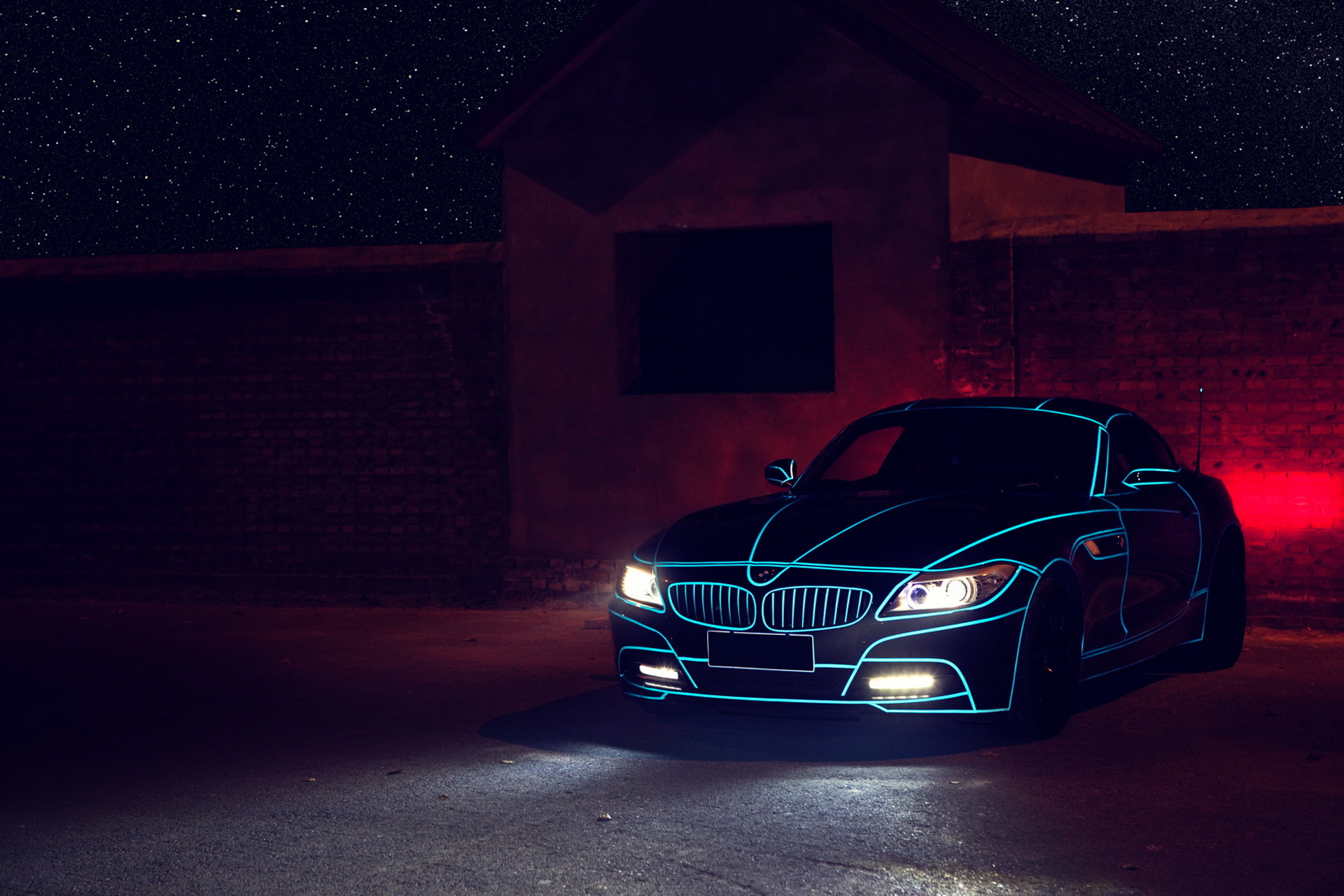 Free download wallpaper Front View, Z4, Night, Cars, Bmw on your PC desktop