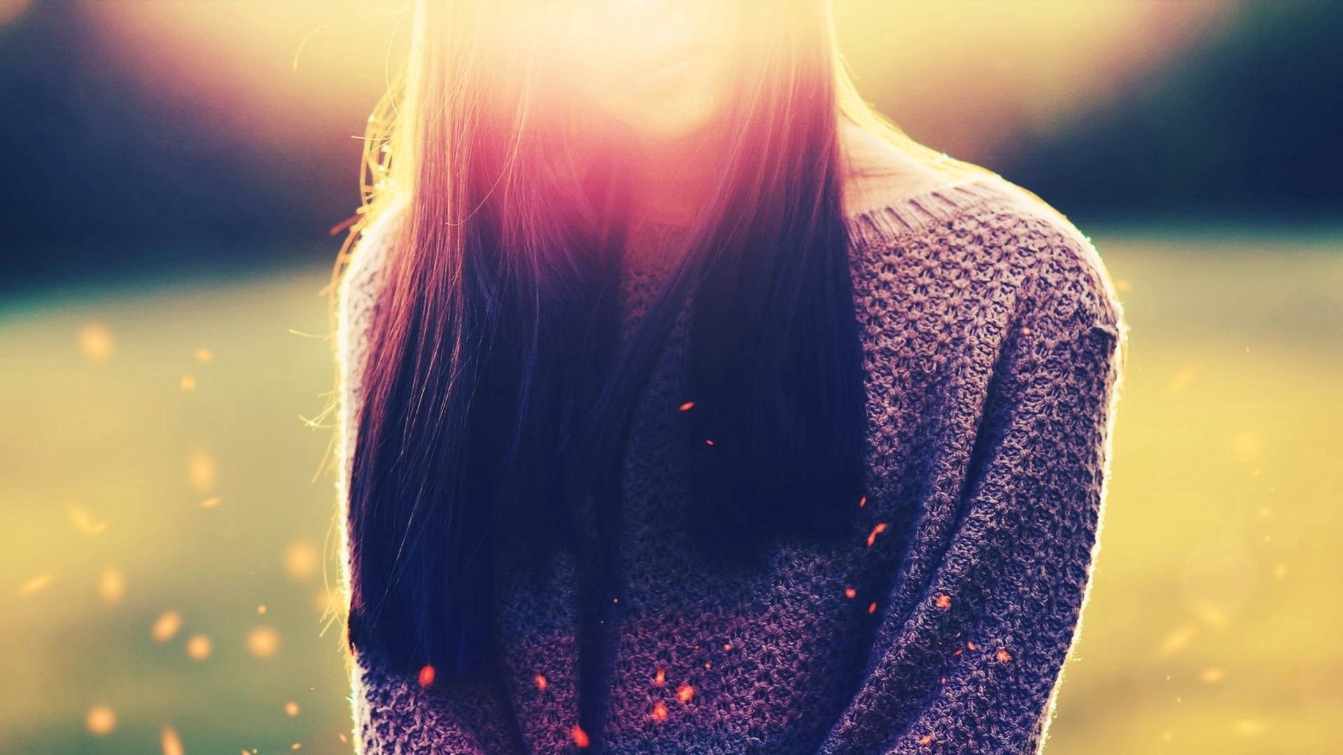 Download mobile wallpaper Sunlight, Miscellaneous, Miscellanea, Hair, Girl for free.